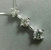 ESTATE .75CT DIAMOND 14KT WHITE GOLD 3 STONE PAST PRESENT FUTURE JOURNEY PENDANT