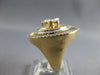 ESTATE EXTRA LARGE .95CT DIAMOND 14KT YELLOW GOLD FLOWER MULTI CIRCULAR FUN RING