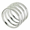 ESTATE LARGE 1.12CT DIAMOND 18KT WHITE GOLD CRISS CROSS WOVEN SEMI ETERNITY RING