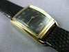 ANTIQUE WITTNAUER 14K YELLOW GOLD 3D BLACK RECTANGLE MECHANICAL MENS WATCH #815
