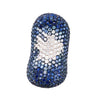 EXTRA LARGE 7.09CT DIAMOND & AAA MULTI COLOR SAPPHIRE 18KT WHITE GOLD FUN RING