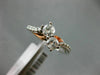 ESTATE .65CT DIAMOND 14KT WHITE & ROSE GOLD 3D TWO STONE SIDE BY SIDE LOVE RING