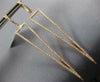 ESTATE LARGE 1.02CT DIAMOND 18KT ROSE GOLD ELONGATED TRIANGULAR HANGING EARRINGS