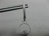 ESTATE .47CT DIAMOND 18K WHITE GOLD 3D FLOWER CIRCLE OF LIFE HUGGIE EARRINGS VVS