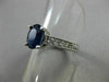 ESTATE 1.97CT DIAMOND & AAA SAPPHIRE 14KT WHITE GOLD OVAL ENGAGEMENT RING #16437