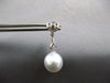 ESTATE .44CT DIAMOND & AAA TAHITIAN PEARL 18K WHITE GOLD 3D FUN HANGING EARRINGS