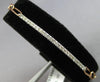 ESTATE .52CT DIAMOND 14KT WHITE & ROSE GOLD 3D CLASSIC BAR FUN LOVE BRACELET