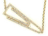 ESTATE .37CT DIAMOND 14KT YELLOW GOLD 3D CLASSIC PAPER CLIP FUN NECKLACE
