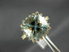 ESTATE LARGE 4.05CT DIAMOND & AAA AQUAMARINE 14K ROSE GOLD 3D ENGAGEMENT RING