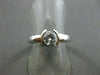 ESTATE WIDE .55CT DIAMOND 14K WHITE GOLD ROUND SEMI BEZEL ENGAGEMENT RING #18137
