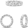 ESTATE 5.88CT DIAMOND 14KT WHITE GOLD ROUND SHARE PRONG WEDDING ANNIVERSARY RING