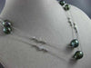 ESTATE LARGE & LONG .80CT DIAMOND & AAA TAHITIAN PEARL 14K WHITE GOLD NECKLACE