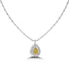 EXTRA LARGE 8.42CT WHITE & FANCY YELLOW DIAMOND 18K WHITE GOLD ETERNITY NECKLACE