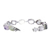 LARGE 52.68CT DIAMOND & AAA MULTI COLOR SAPPHIRE 18KT WHITE GOLD TENNIS BRACELET