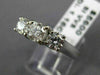 ESTATE 1.16CT DIAMOND 14KT WHITE GOLD PAST PRESENT FUTURE ENGAGEMENT RING #22152