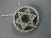 ESTATE LARGE 1.84CT DIAMOND 14K WHITE GOLD CIRCULAR STAR OF DAVID PENDANT #2481|2481-1