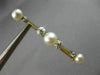 ANTIQUE .50CT OLD MINE DIAMOND & SOUTH SEA PEARL 14K TWO TONE GOLD 3D BROOCH PIN