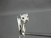 ANTIQUE .71CT DIAMOND & AAA RUBY 18KT WHITE GOLD ETOILE HANDCRAFTED PANTHER RING