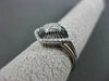 ESTATE WIDE .30CT DIAMOND 14K WHITE GOLD PAVE SQUARE FLORAL DESIGN COCKTAIL RING