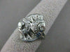 ANTIQUE ART DECO EURO MINE DIAMOND 14KT WHITE GOLD COCKTAIL FILIGREE RING #21489