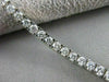 ANTIQUE 3.40CT DIAMOND 14K WHITE GOLD MODERN RECTANGLE BRACELET 7" F/G VVS #1495