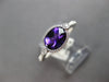 1.28CT DIAMOND & AAA AMETHYST 14KT WHITE GOLD 3D OVAL & ROUND FILIGREE LOVE RING