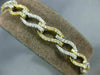 ESTATE WIDE 2.80CT DIAMOND 18K 2 TONE GOLD 3D CLASSIC MULTI WAVE TENNIS BRACELET