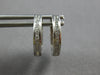 .35CT DIAMOND 18K WHITE GOLD ROUND FILIGREE SQUARE FLORAL HUGGIE EARRINGS #28013