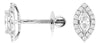 .37CT DIAMOND 14KT WHITE GOLD 3D MARQUISE & ROUND HALO SCREWBACK STUD EARRINGS