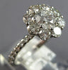 ESTATE WIDE 1.99CT DIAMOND 14KT WHITE GOLD 3D CLASSIC FLOWER ENGAGEMENT RING