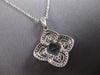LARGE 2.35CT DIAMOND & AAA AQUAMARINE 14KT WHITE GOLD FILIGREE FLOATING PENDANT