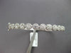2.19CT DIAMOND 18KT WHITE GOLD MULTI FLOWER SEMI ETERNITY CUFF BANGLE BRACELET