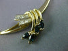 ANTIQUE 1.20CT DIAMOND & AAA SAPPHIRE 14K YELLOW GOLD 3D MARQUISE NECKLACE #2690
