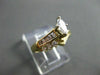 ANTIQUE .46CT DIAMOND 14KT W&Y GOLD MARQUISE & ROUND ENGAGEMENT RING #20196
