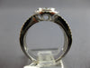 LARGE 1.96CT DIAMOND 18KT WHITE GOLD ROUND INVISIBLE OVAL HALO ENGAGEMENT RING