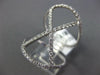 ESTATE LARGE .58CT DIAMOND 18KT WHITE GOLD 3D X LOVE RING