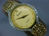 ESTATE LARGE GENEVE .70CT DIAMOND 14KT WHITE & YELLOW GOLD 3D ROUND WATCH #10771