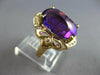 LARGE 9.2CT DIAMOND & AAA AMETHYST 14KT YELLOW GOLD OVAL & ROUND FUN RING #27711