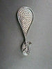 ANTIQUE EXTRA LARGE 3.35CT DIAMOND 18KT WHITE GOLD PEAR SHAPE HANGING EARRINGS