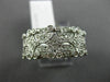 ESTATE WIDE .33CT DIAMOND 14K WHITE GOLD OPEN FILIGREE MILGRAIN ANNIVERSARY RING