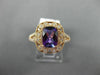 WIDE 1.49CT DIAMOND & AAA AMETHYST 14KT ROSE GOLD OPEN FILIGREE ENGAGEMENT RING