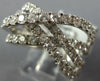 ESTATE LARGE 1.96CT DIAMOND 18KT WHITE GOLD MULTI ROW CRISS CROSS INFINITY RING