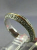 ESTATE 1.17CT DIAMOND 18KT 2 TONE GOLD TWO ROW ETERNITY WEDDING ANNIVERSARY RING