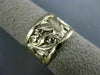 ANTIQUE WIDE 14K YELLOW GOLD HAND ETCHED ETERNITY FLOWER ANNIVERSARY RING #26643