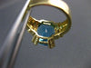 ANTIQUE 8.15CT DIAMOND & AAA LONDON BLUE TOPAZ 18KT 2 TONE HEART GOLD RING 22098
