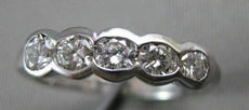 ANTIQUE .70CT DIAMOND 14K WHITE GOLD BEZEL WEDDING ANNIVERSARY RING 4M FG 9684