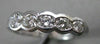 ANTIQUE .70CT DIAMOND 14K WHITE GOLD BEZEL WEDDING ANNIVERSARY RING 4M FG 9684