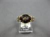 1.06CT DIAMOND & AAA SMOKY TOPAZ 14KT WHITE GOLD OVAL & ROUND FILIGREE FUN RING