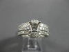 ESTATE LARGE 1.35CT DIAMOND 18KT WHITE GOLD 3D SEMI MOUNT INSERT RING #4770