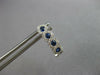 .90CT DIAMOND & AAA SAPPHIRE 14KT WHITE GOLD 3D ROUND INFINITY HANGING EARRINGS